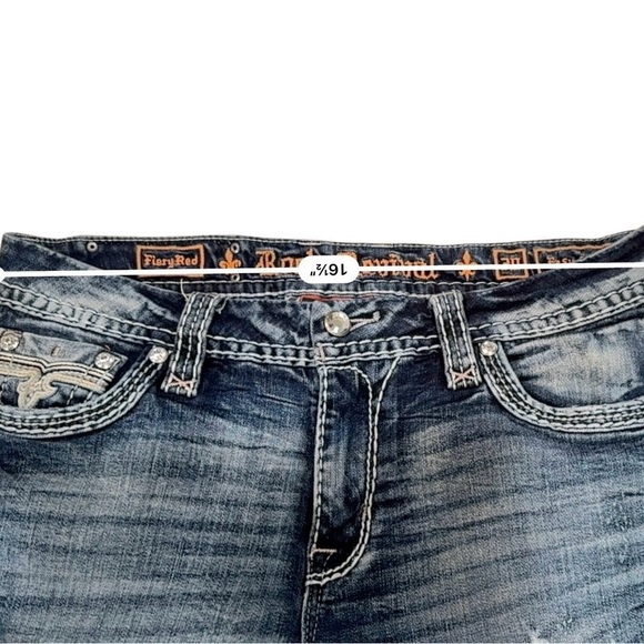 Rock Revival Fiery Red Skinny Jeans - Picture 14 of 15